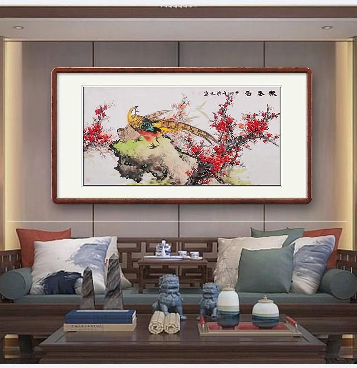 高晓林 （4217）国家一级美术师，江苏省美协会员，四尺《报春图》