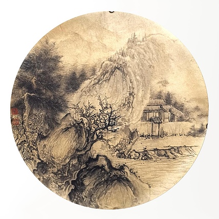 无 仿古团扇