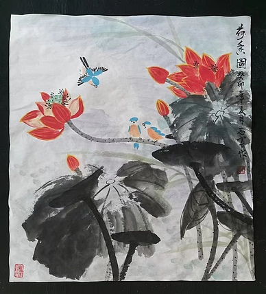 五谷丰登 荷香图