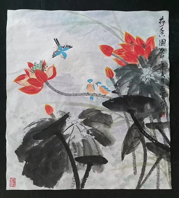 五谷丰登 荷香图