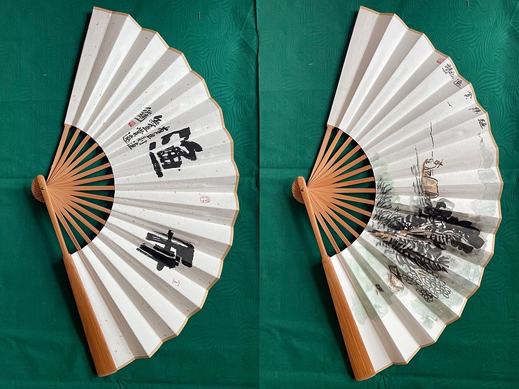 中国书画收藏家协会会员 泓靖 折扇成扇