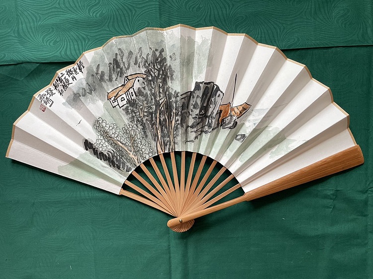 中国书画收藏家协会会员 泓靖 折扇成扇
