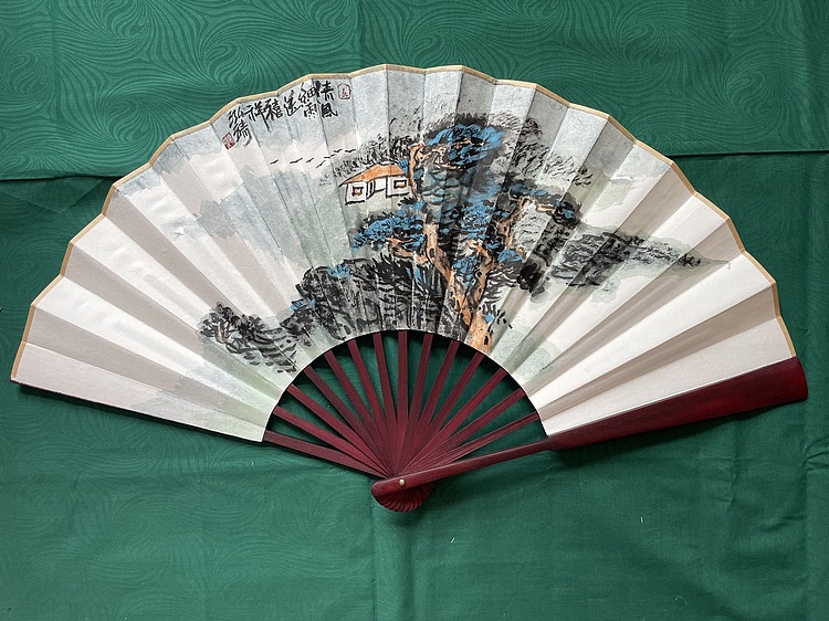 中国书画收藏家协会会员 泓靖 折扇成扇