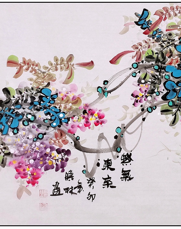 高晓林 （4241）国家一级美术师，江苏省美协会员《紫气东来》