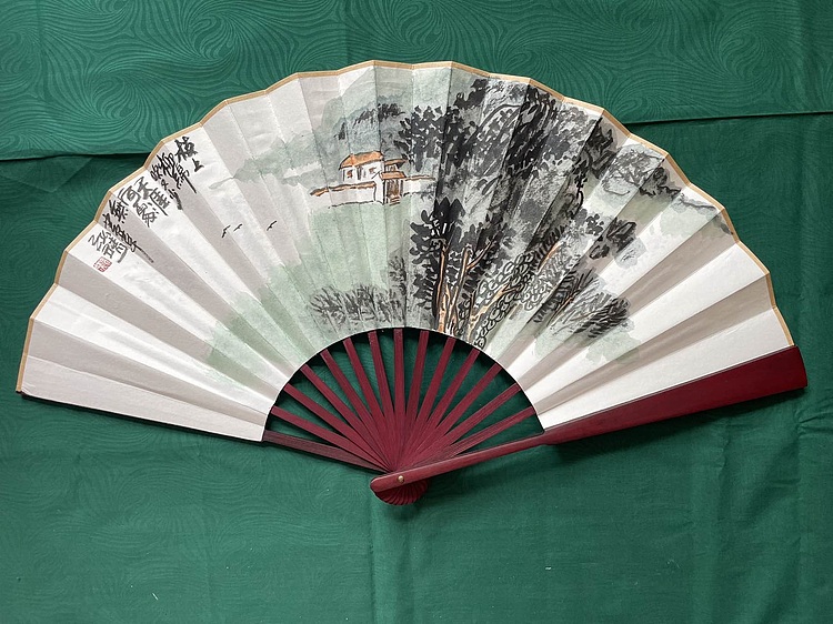 中国书画收藏家协会会员 泓靖 十寸折扇