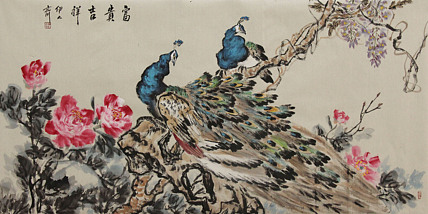 中国翰墨书画院理事 齐红玲 花鸟