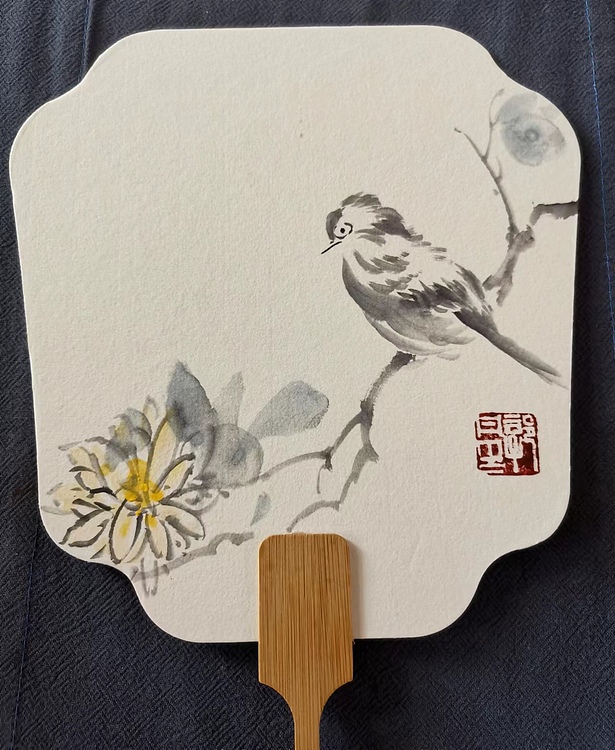 无 曲师大研究生郭丹宣纸成扇