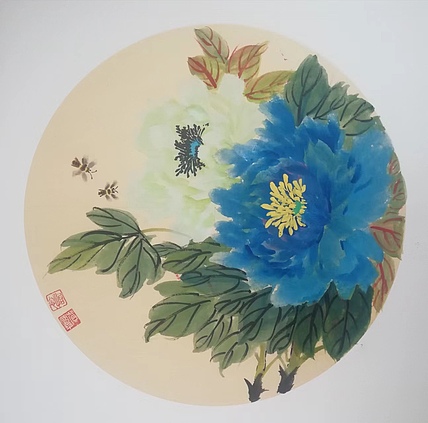 贺国平 国画（国色天香）