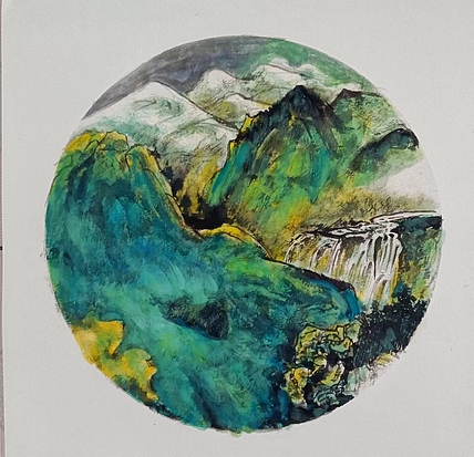 翱翔 泼彩山水