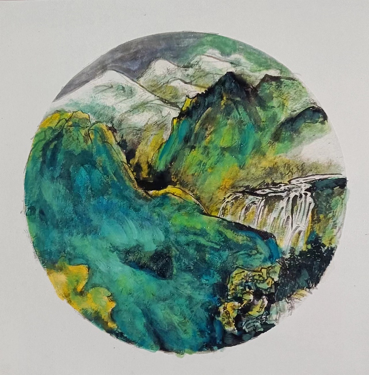 翱翔 泼彩山水