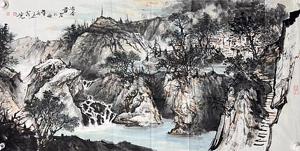 严永明    中国美术家协会会员    带合影