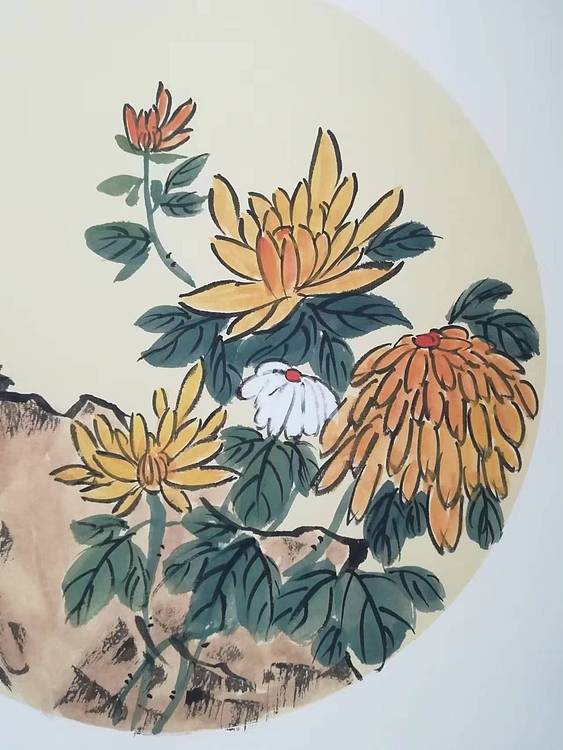贺国平 国画（秋菊）