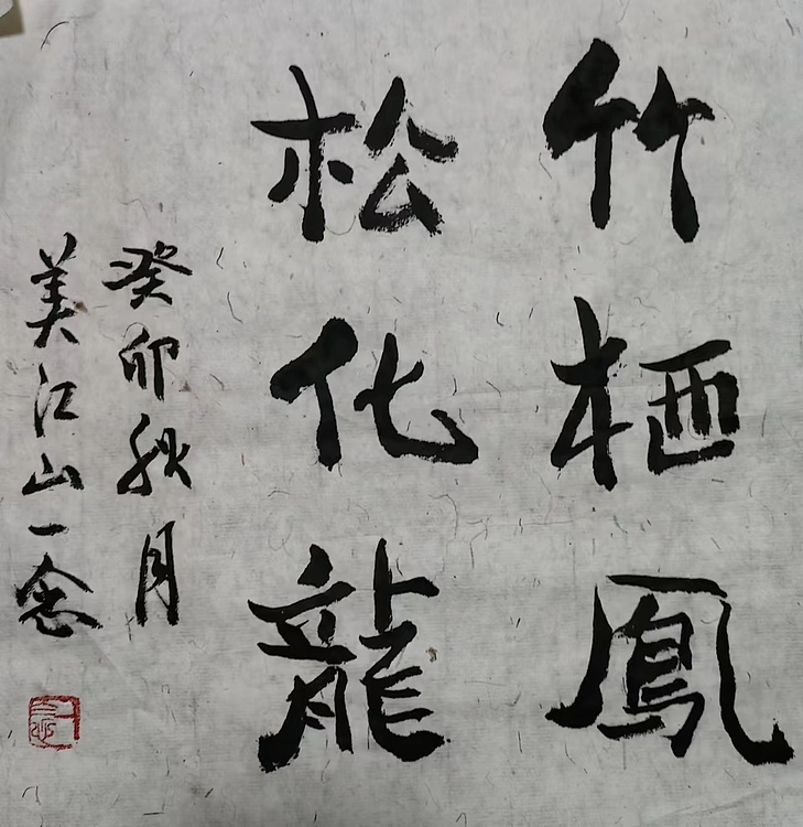职业书画家 一念 书法《要知松高洁待到雪化时》