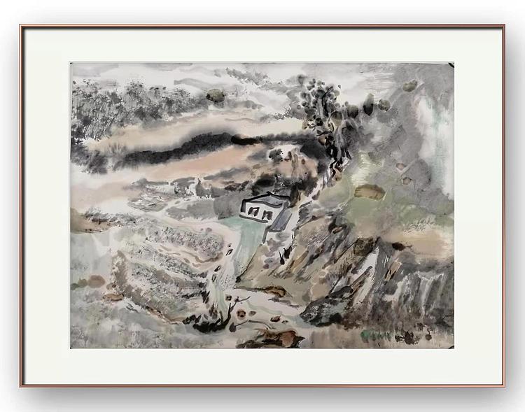 画院研究员 中国画学会理事 中国艺术研究院贾又福山水画工作室 田肃 精品山水作品