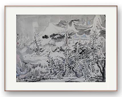 画院研究员 中国画学会理事 中国艺术研究院贾又福山水画工作室 田肃 精品山水作品