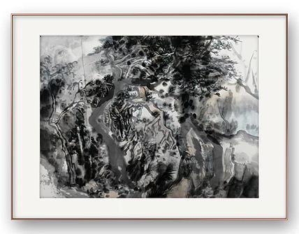 画院研究员 中国画学会理事 中国艺术研究院贾又福山水画工作室 田肃 精品山水作品