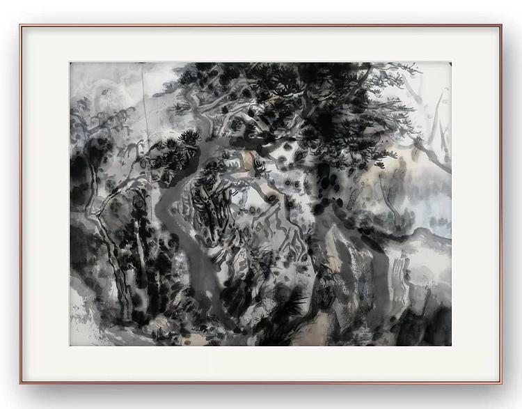 画院研究员 中国画学会理事 中国艺术研究院贾又福山水画工作室 田肃 精品山水作品