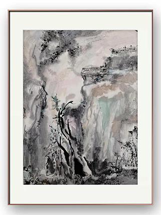 画院研究员 中国画学会理事 中国艺术研究院贾又福山水画工作室 田肃 精品山水作品