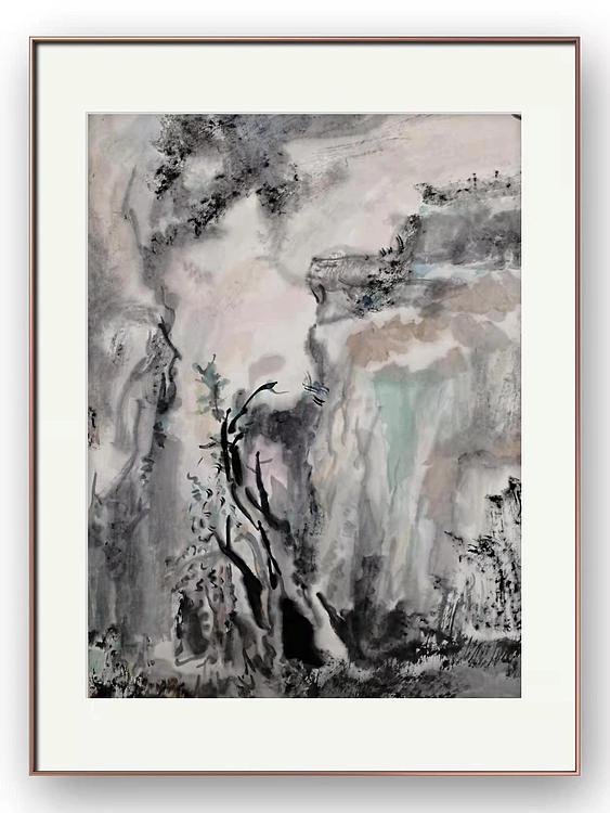 画院研究员 中国画学会理事 中国艺术研究院贾又福山水画工作室 田肃 精品山水作品
