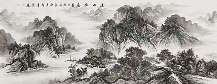 中国书法家协会会员 北京画院特聘书法家 精品山水国画