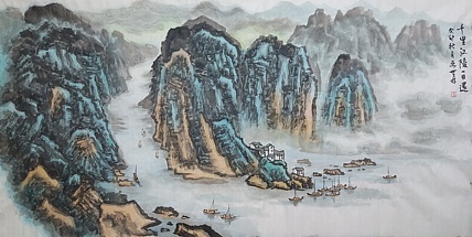 扬州中山书画院特聘画家 国家一级美术师 巫世林 精品山水