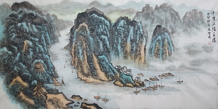 扬州中山书画院特聘画家 国家一级美术师 巫世林 精品山水