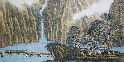 扬州中山书画院特聘画家 国家一级美术师 巫世林 精品山水