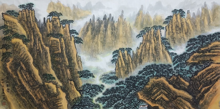 扬州中山书画院特聘画家 国家一级美术师 巫世林 精品山水
