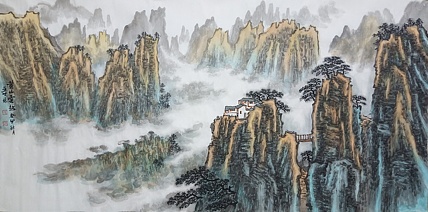 扬州中山书画院特聘画家 国家一级美术师 巫世林 精品山水