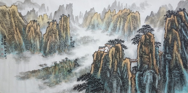 扬州中山书画院特聘画家 国家一级美术师 巫世林 精品山水
