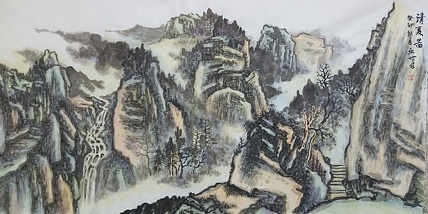 扬州中山书画院特聘画家 国家一级美术师 巫世林 精品山水