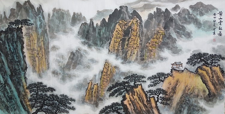扬州中山书画院特聘画家 国家一级美术师 巫世林 精品山水