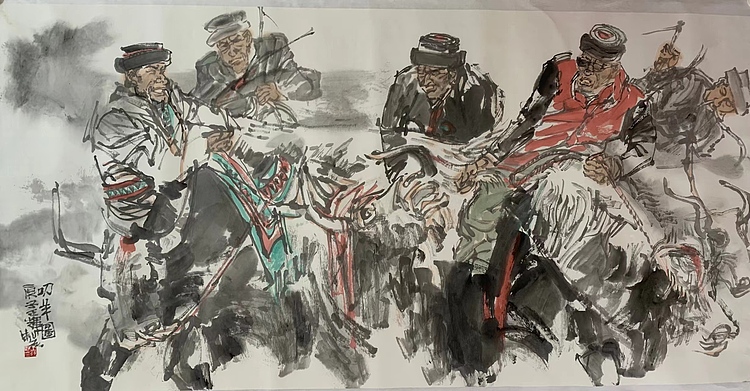 近现代大红袍画家，中国美术家协会会员，王辉