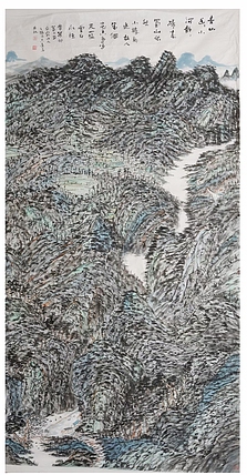 蜀东书画院院长 中国人民大学任泽涛工作室画家 唐天晓 山水作品