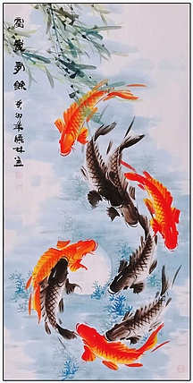 高晓林 （4300）国家一级美术师，江苏省美协会员《富贵有余》