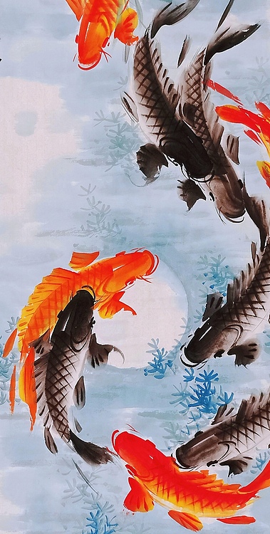 高晓林 （4300）国家一级美术师，江苏省美协会员《富贵有余》