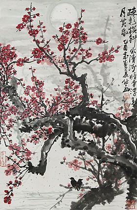 当代著名画家 洪士列 精品花鸟
