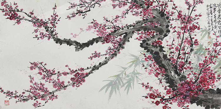 当代著名画家 洪士列 精品花鸟