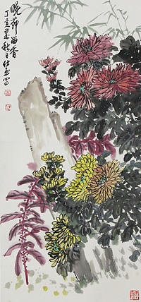 当代著名画家 洪士列 精品花鸟