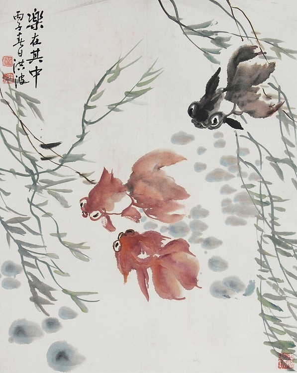 当代著名画家 洪士列 精品花鸟