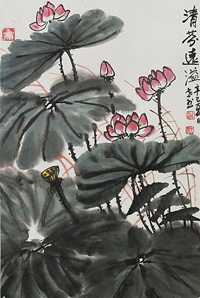 当代著名画家 洪士列 精品花鸟
