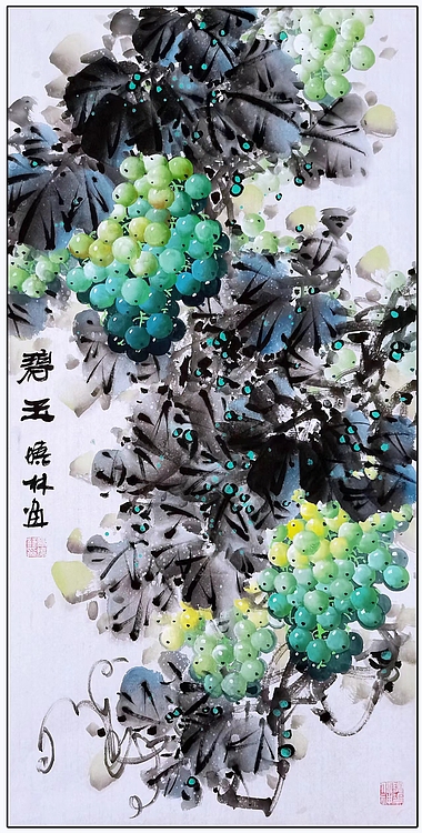 高晓林 （4316）国家一级美术师，江苏省美协会员《碧玉》