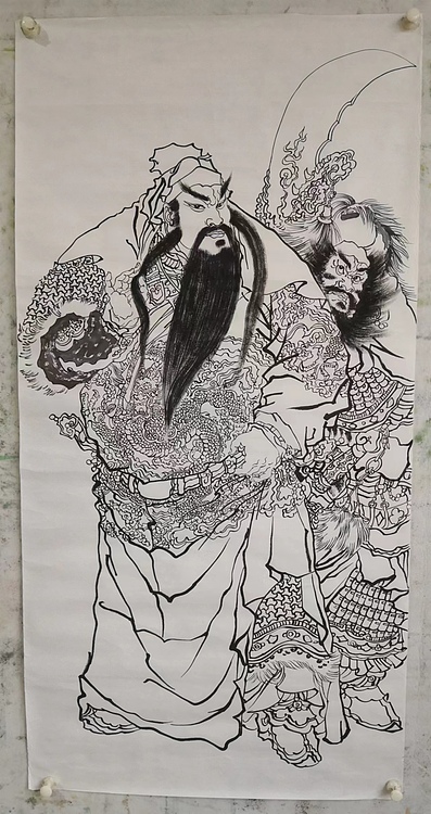 粟承志 关公神像
