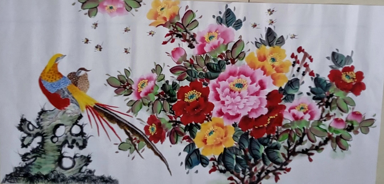 职业书画家 孟红 《锦上添花》或根据容户要我题款