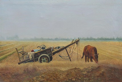 库存 潜力的艺术家 油画（画面存在开裂）