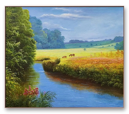 胡冰 纯手绘精品风景油画02