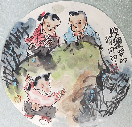 河北省美术家协会会员 侯同印 人物国画作品