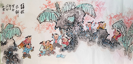 河北省美术家协会会员 侯同印 人物国画作品