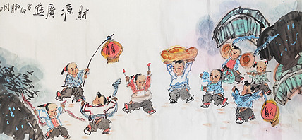 河北省美术家协会会员 侯同印 人物国画作品