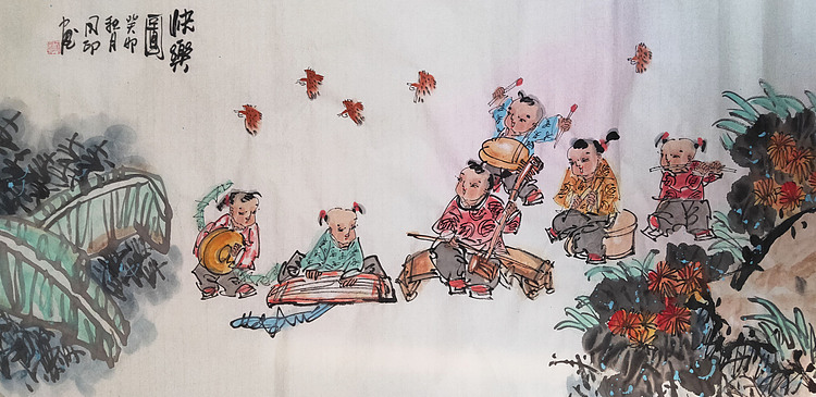 河北省美术家协会会员 侯同印 人物国画作品